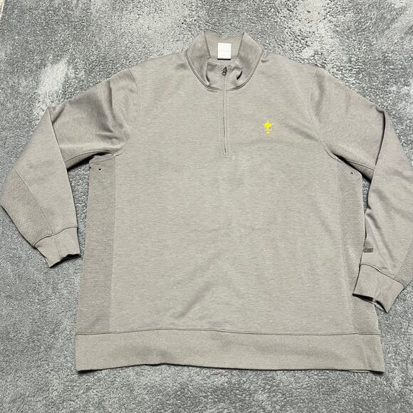 Nike Shirt Mens XL Men's Dri-FIT Player 1/2 Zip Golf Pullover CU9826 Gray Ryder - Picture 1 of 9